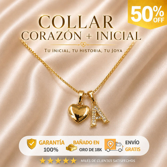 COLLAR CORAZON CON TU INICIAL 💓😊